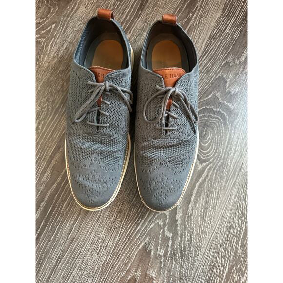 Cole Haan Men’s Original Grand Wingtip Stitchlite Oxford Dark Gray Sz. 12 - Picture 4 of 13